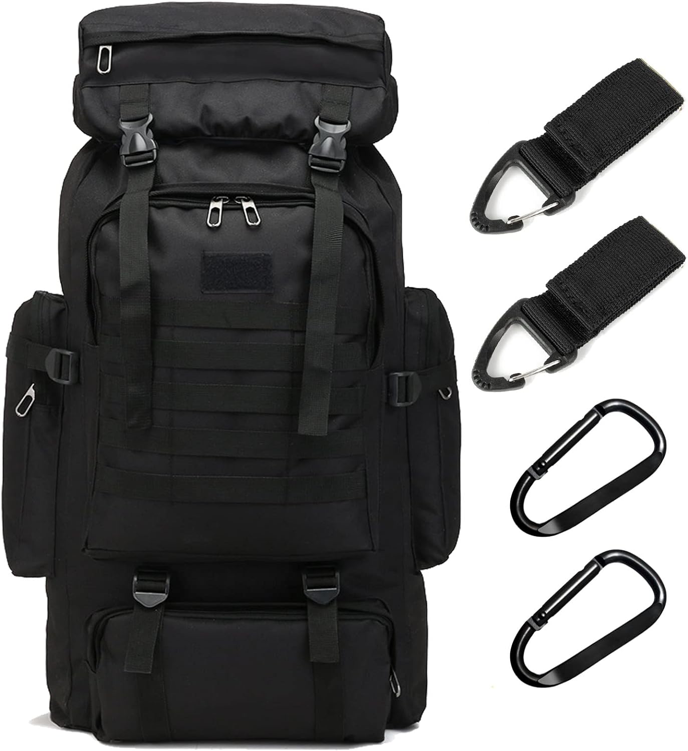 thumbnail image 2 of Wesoke 65L Hiking Backpack Black, Expandable Travel Hiking 2 of 12
